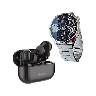 Foto 2 | Smartwatch G-tide Power Plata Acero Hombre+ Audífonos L22