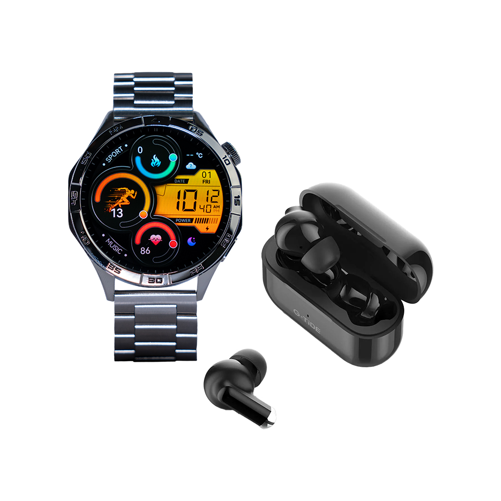 Foto 4 pulgar | Smartwatch G-tide Power Plata Acero Hombre+ Audífonos L22