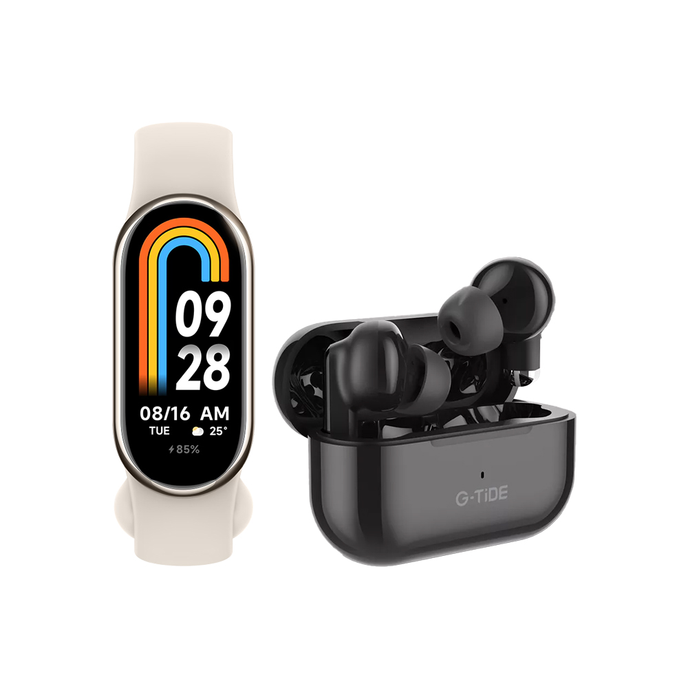 Foto 2 pulgar | Reloj Xiaomi Smart Band 8 Dorado + Audífonos L22