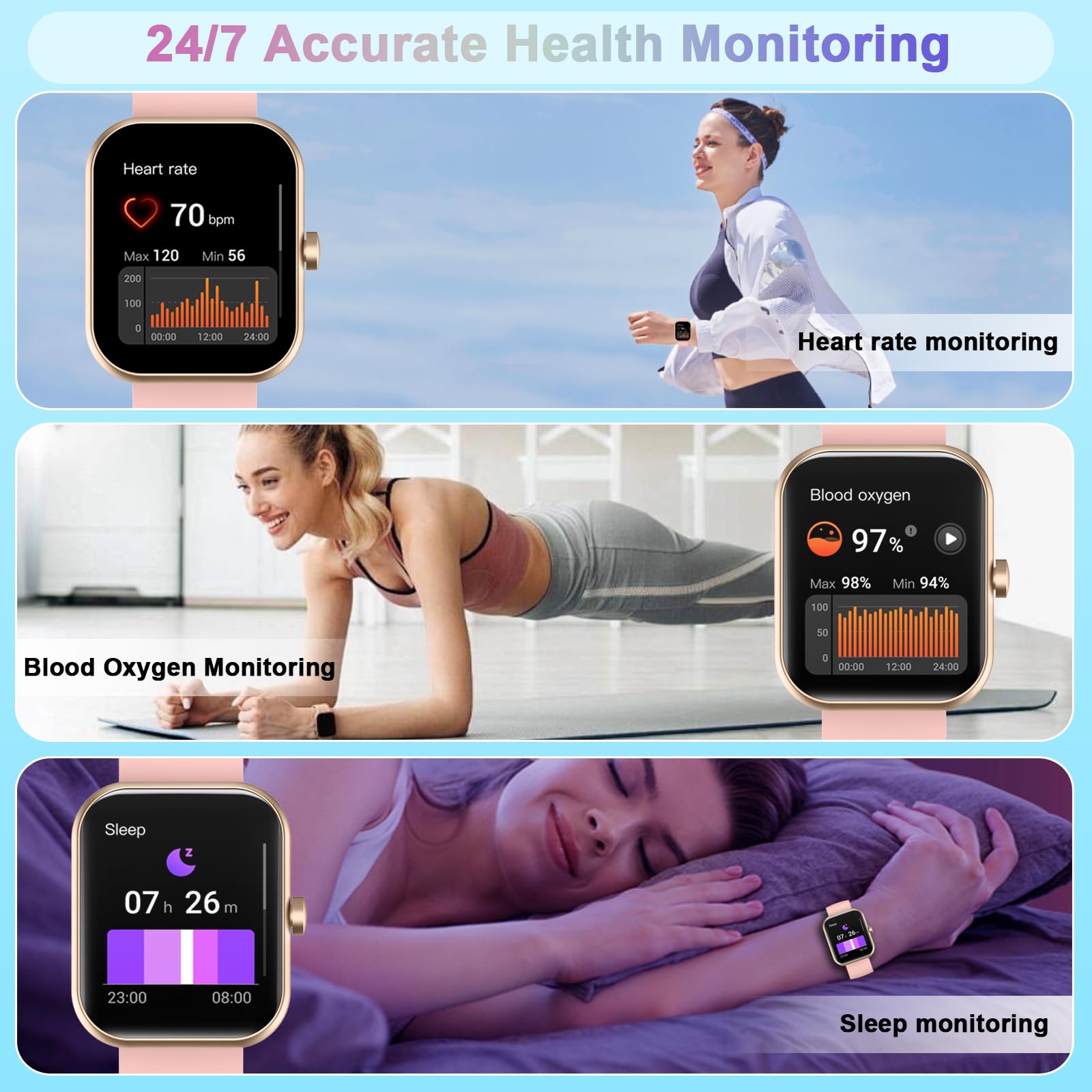 Foto 4 pulgar | Reloj Inteligente Motast Y66 Con Pantalla Hd De 1.96 Pulgadas, Más De 110 Modos Deportivos Ip68 - Venta Internacional.
