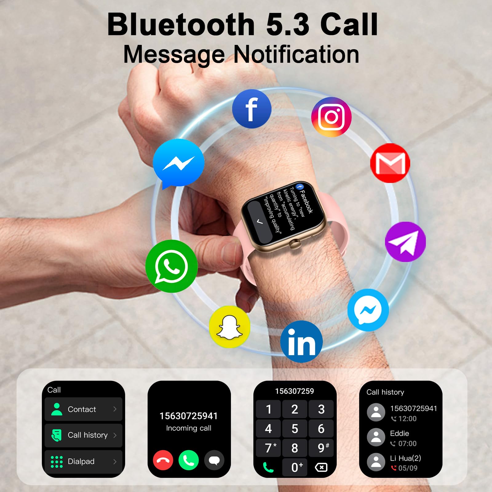Foto 6 pulgar | Reloj Inteligente Motast Y66 Con Pantalla Hd De 1.96 Pulgadas, Más De 110 Modos Deportivos Ip68 - Venta Internacional.