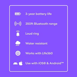 Foto 6 | Pack De 2 Rastreadores Bluetooth Tile De Life360, Paquete De 2 Unidades, Color Rosa - Venta Internacional.