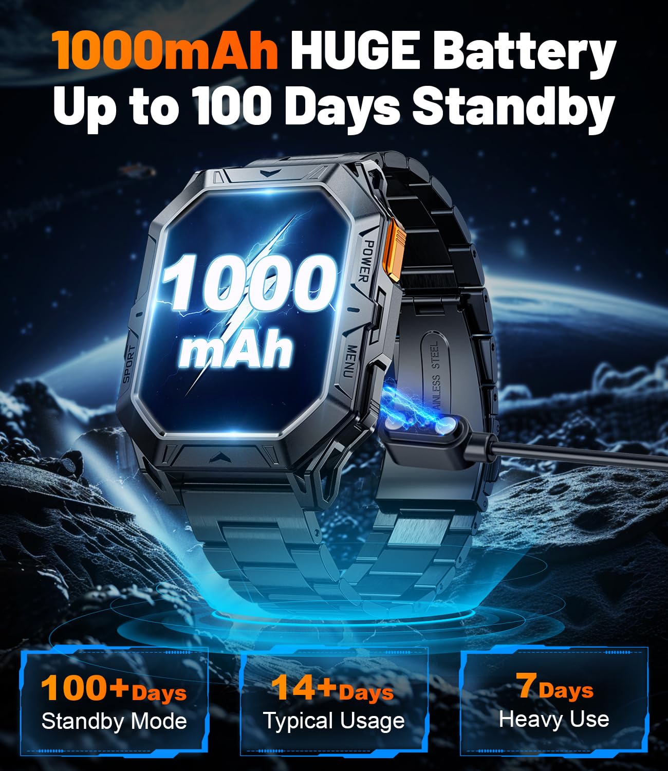 Foto 3 pulgar | Reloj Inteligente Lige Tx1 Para Hombre Con Más De 100 Días De Espera De 1000 Mah - Venta Internacional.