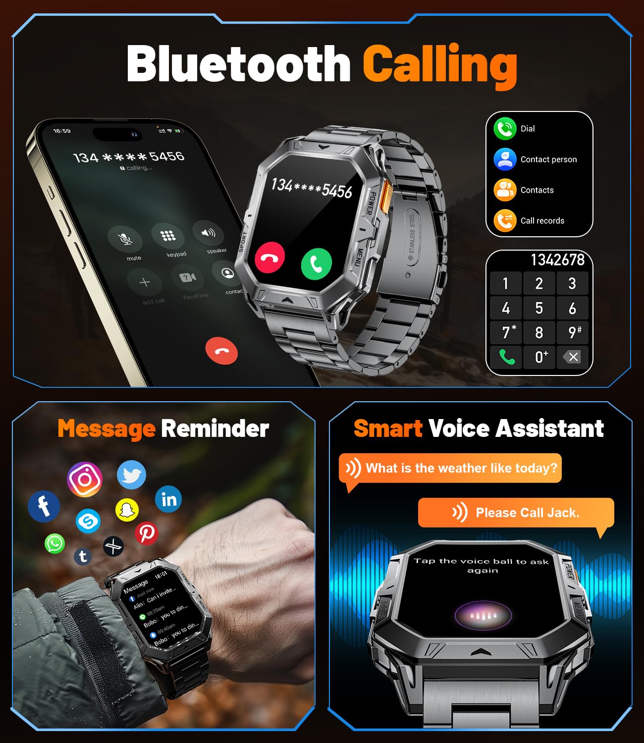 Foto 4 pulgar | Reloj Inteligente Lige Tx1 Para Hombre Con Más De 100 Días De Espera De 1000 Mah - Venta Internacional.