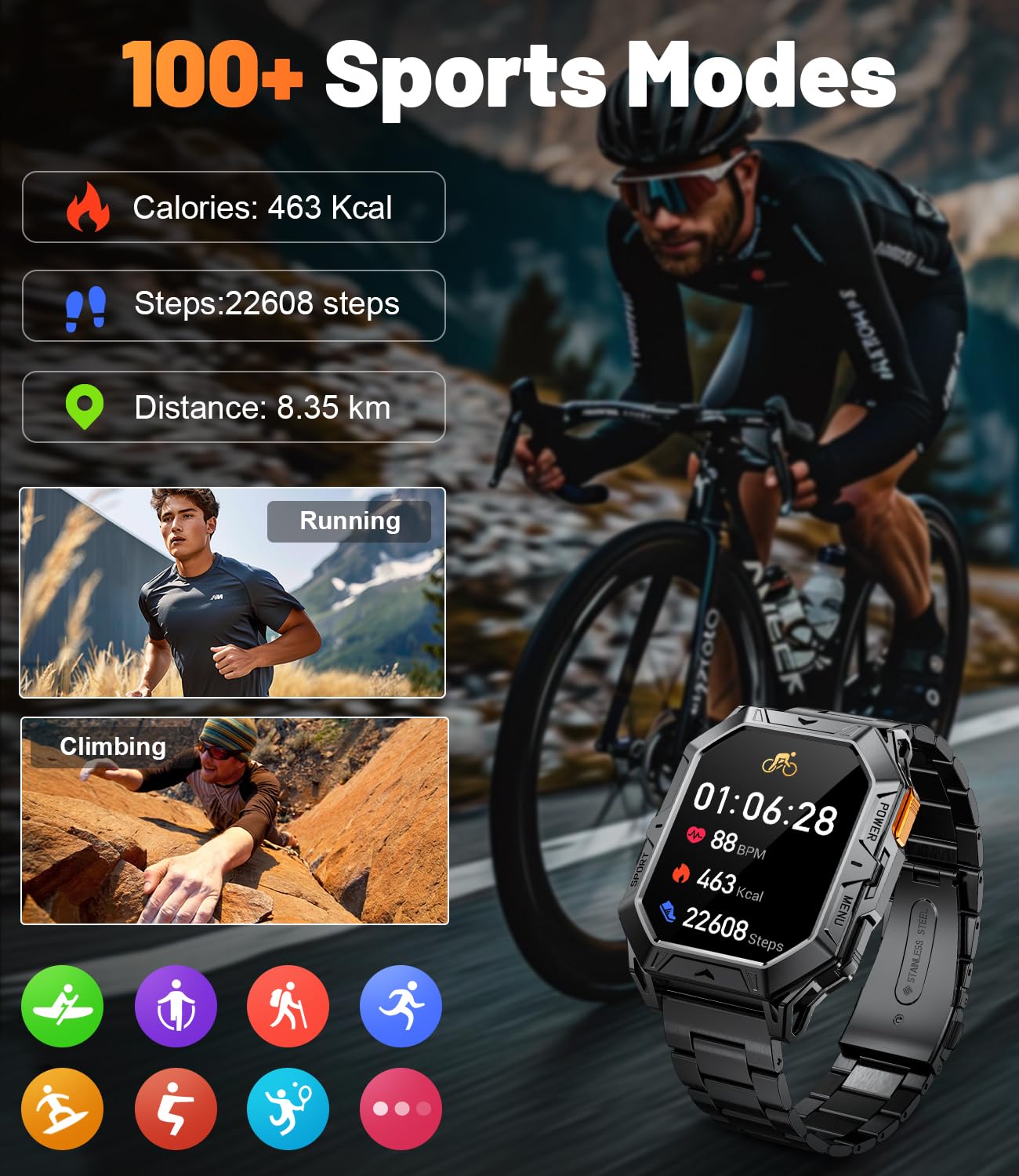 Foto 6 pulgar | Reloj Inteligente Lige Tx1 Para Hombre Con Más De 100 Días De Espera De 1000 Mah - Venta Internacional.