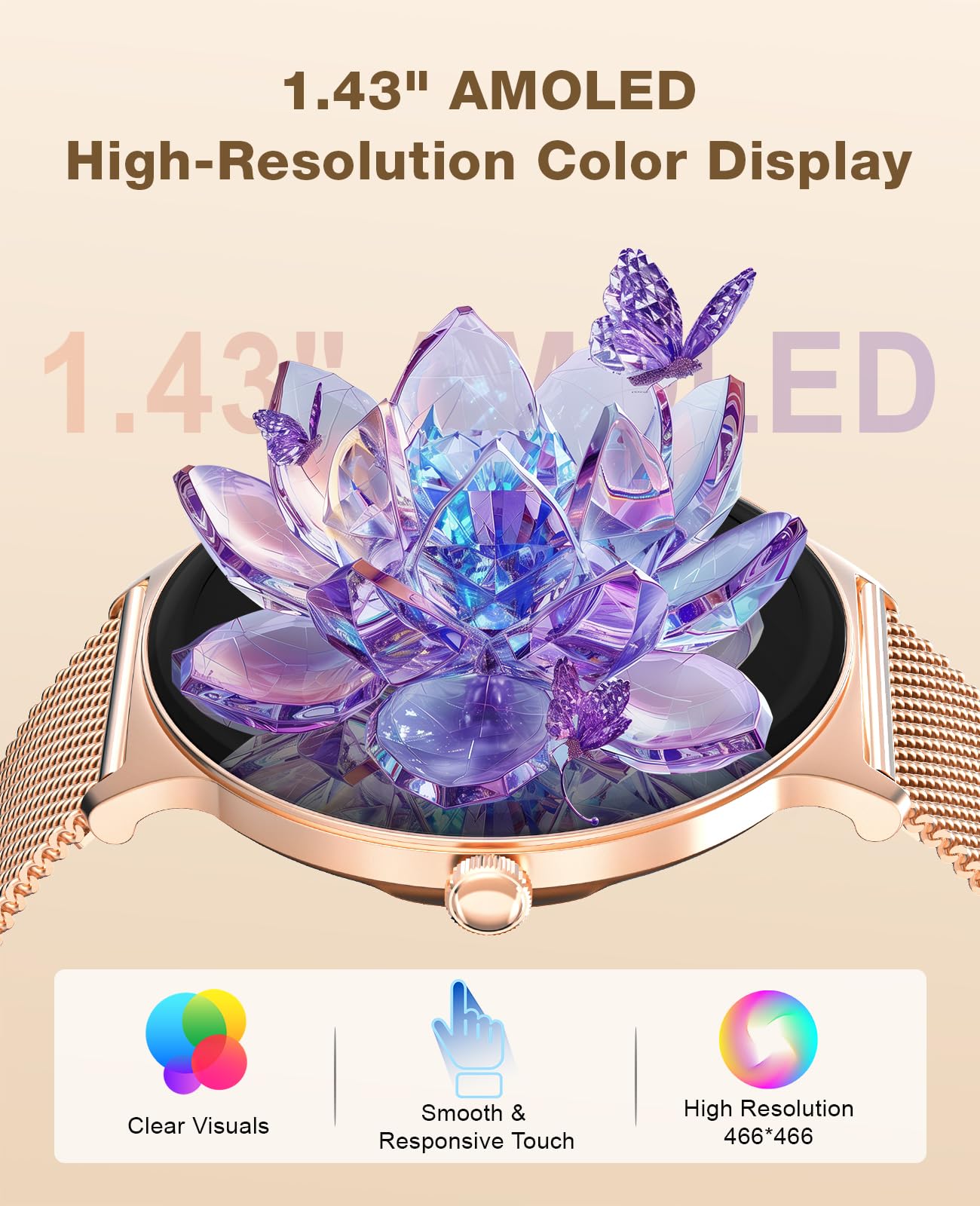 Foto 7 pulgar | Smartwatch Souyie con Pantalla Amoled 1,43 Pulgadas Bluetooth Android E Ios - Venta Internacional