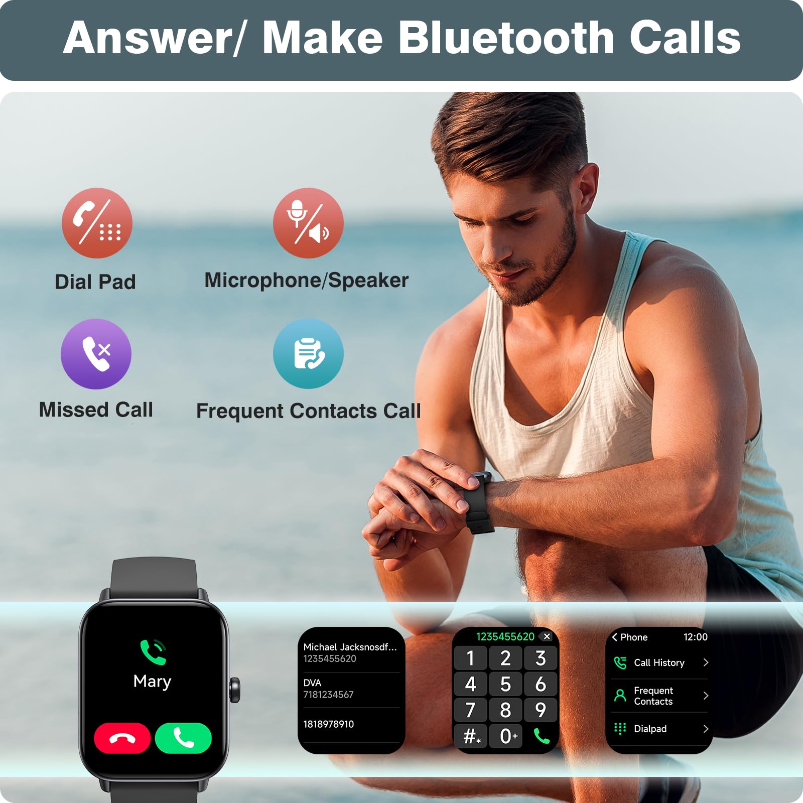 Foto 3 pulgar | Smartwatch Aeac 1,8 Pulgadas con Alexa - Venta Internacional