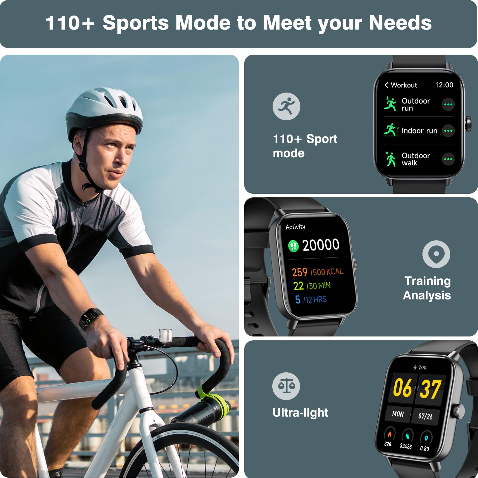 Foto 8 pulgar | Smartwatch Aeac 1,8 Pulgadas con Alexa - Venta Internacional