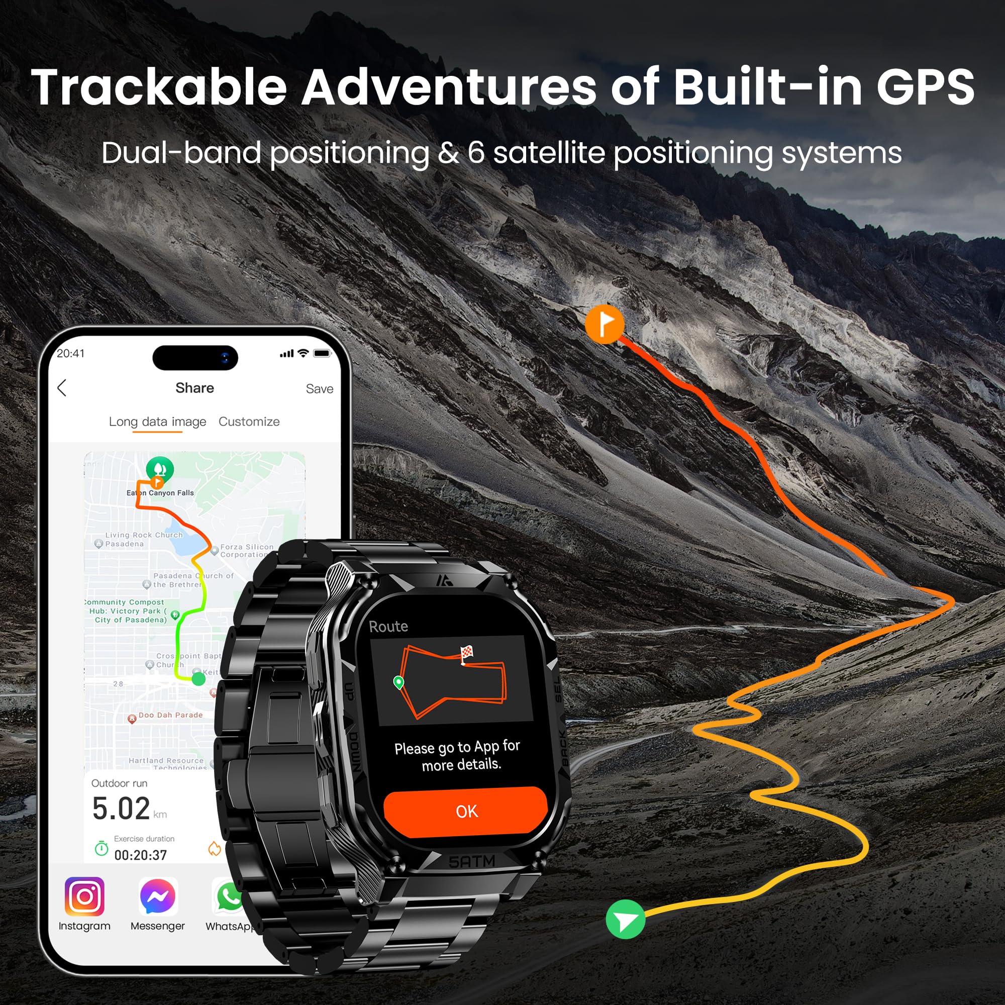 Foto 4 pulgar | Smartwatch Gps Amaztim M3e con Posicionamiento por Satélite 6 - Venta Internacional