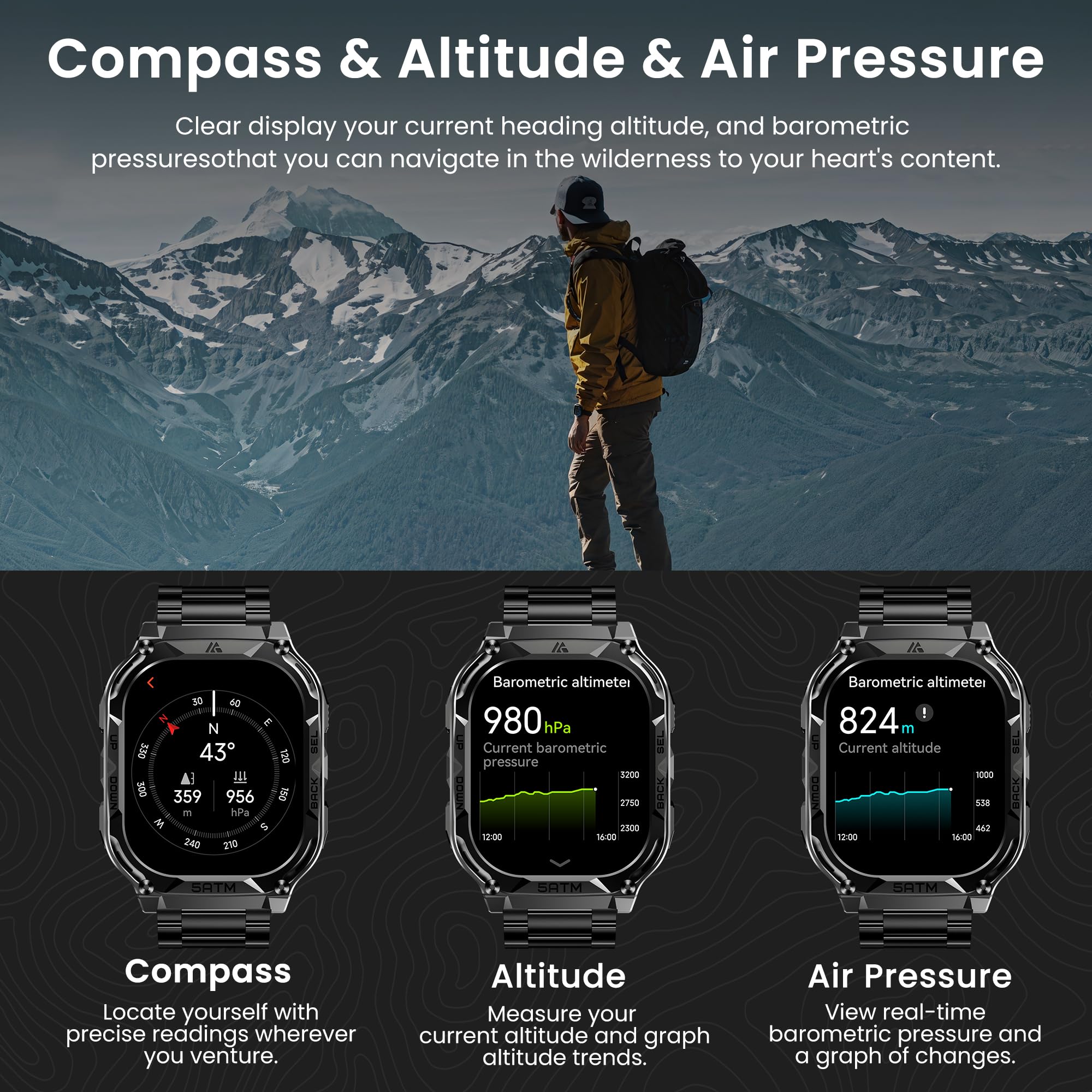 Foto 4 | Smartwatch Gps Amaztim M3e con Posicionamiento por Satélite 6 - Venta Internacional