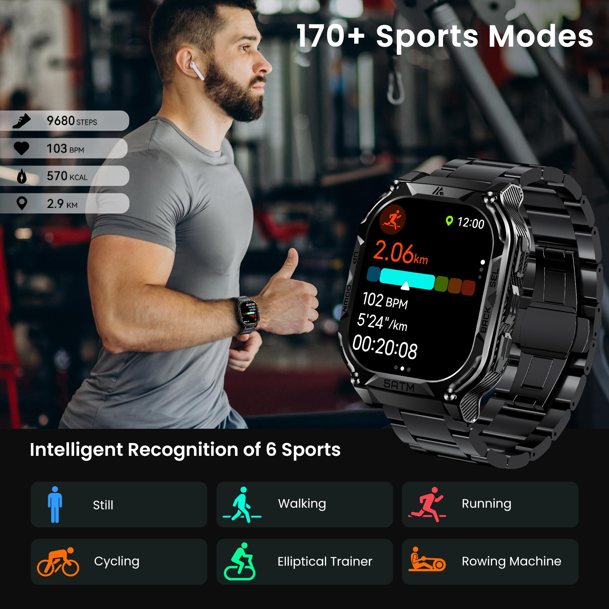 Foto 6 | Smartwatch Gps Amaztim M3e con Posicionamiento por Satélite 6 - Venta Internacional