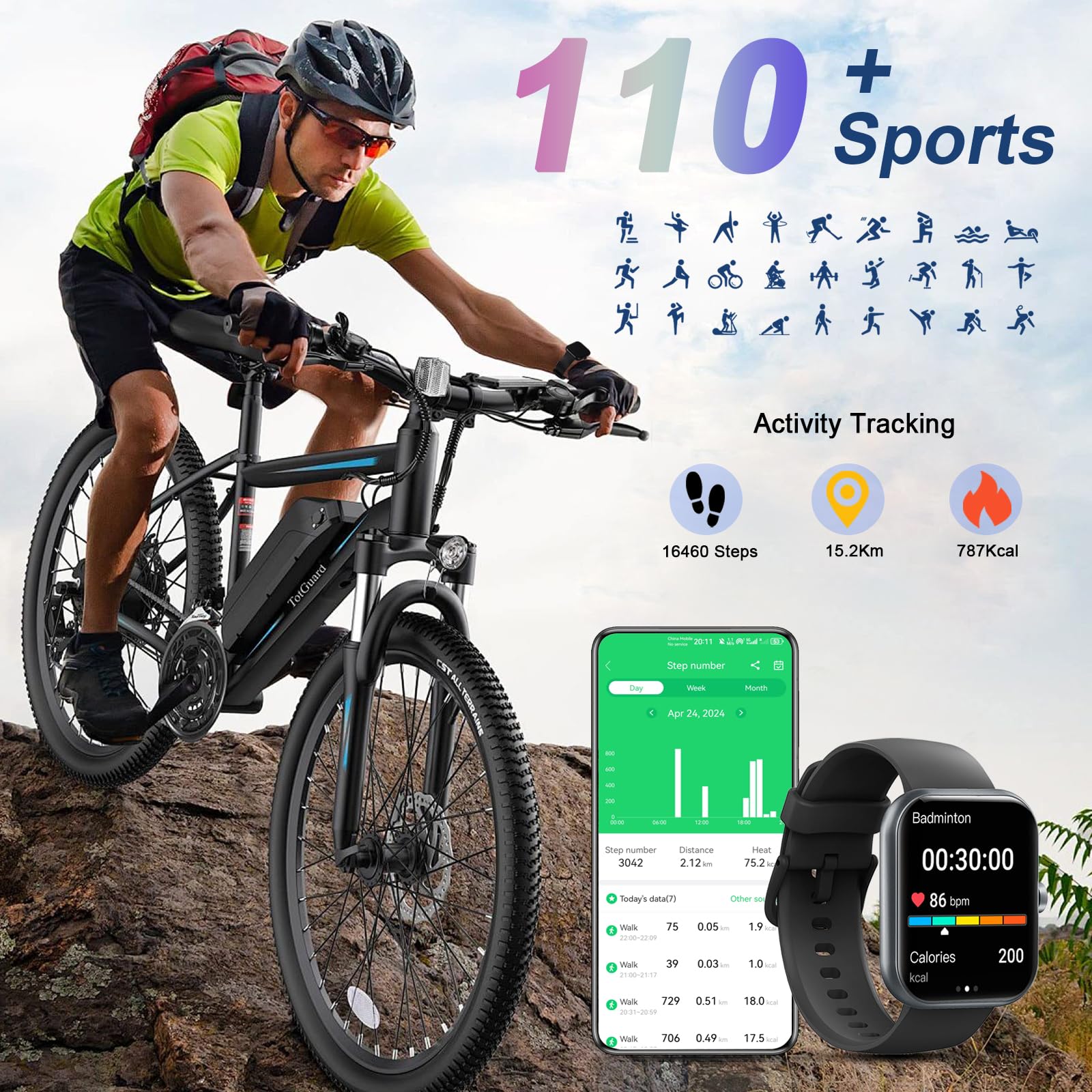 Foto 6 pulgar | Smartwatch Motast Ip68 a Prueba de Agua - Venta Internacional