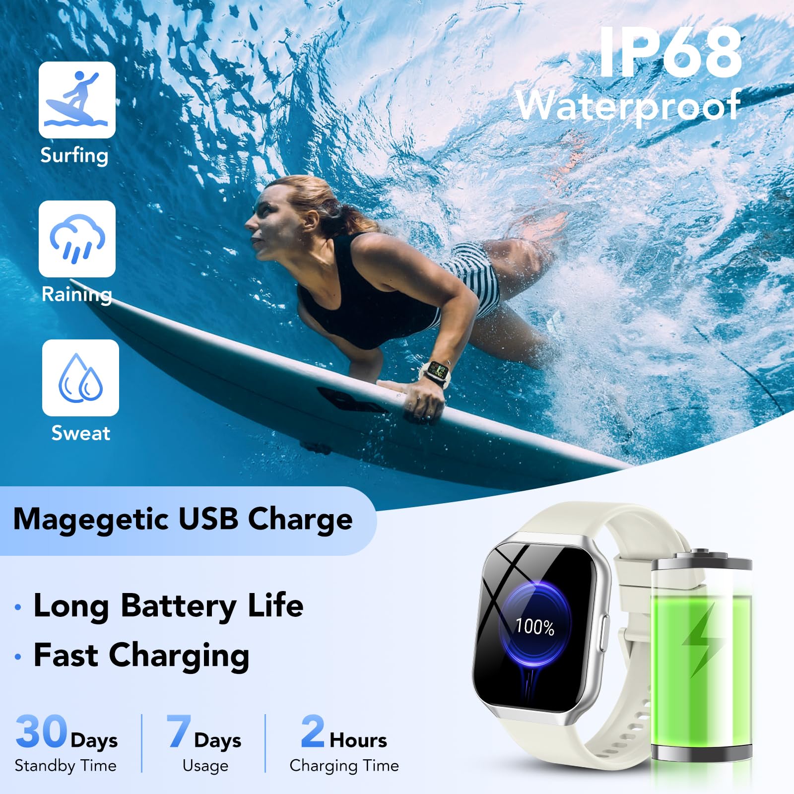 Foto 5 | Reloj Inteligente Cascho P98 1.96 Pulgadas Ip68 - Venta Internacional