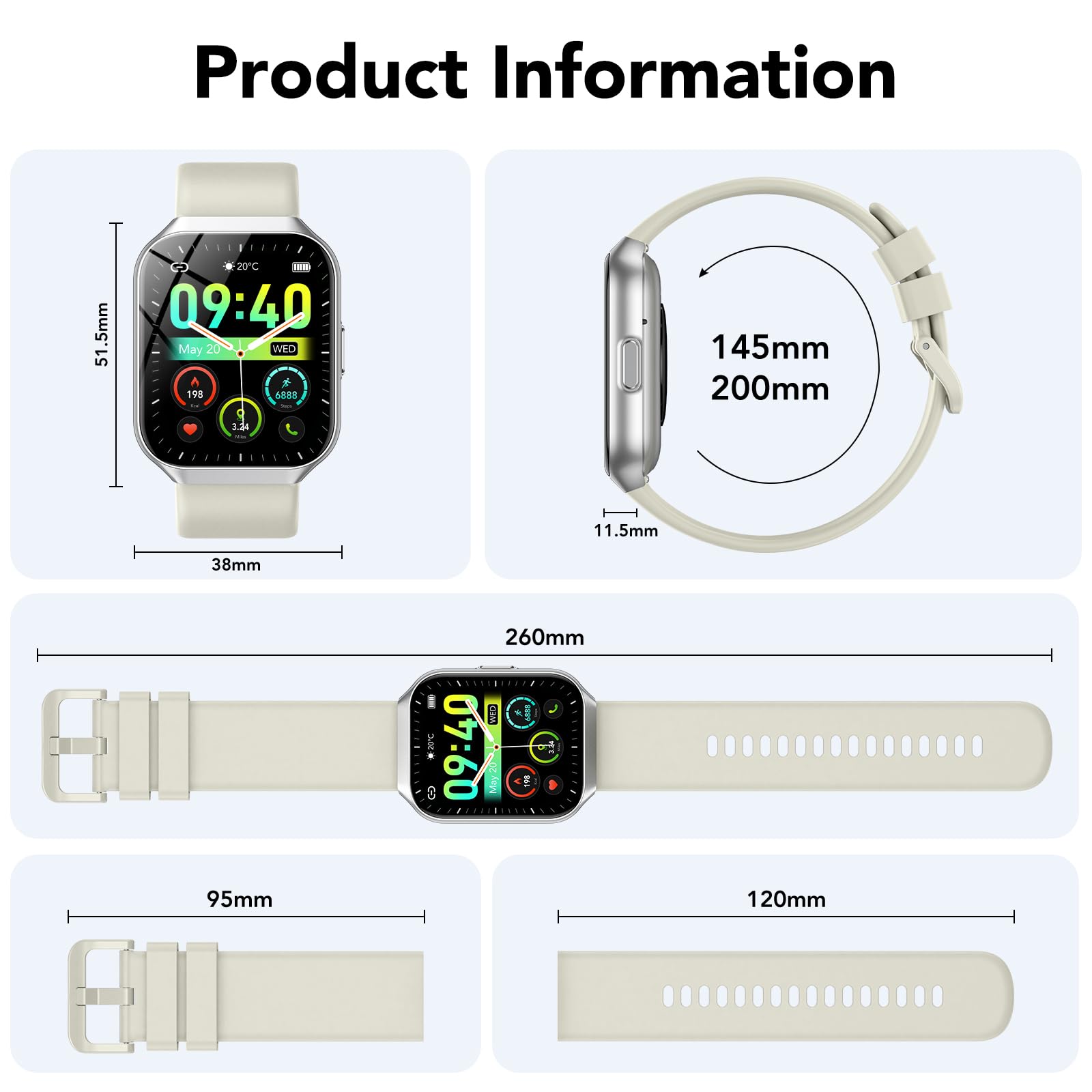 Foto 8 pulgar | Reloj Inteligente Cascho P98 1.96 Pulgadas Ip68 - Venta Internacional