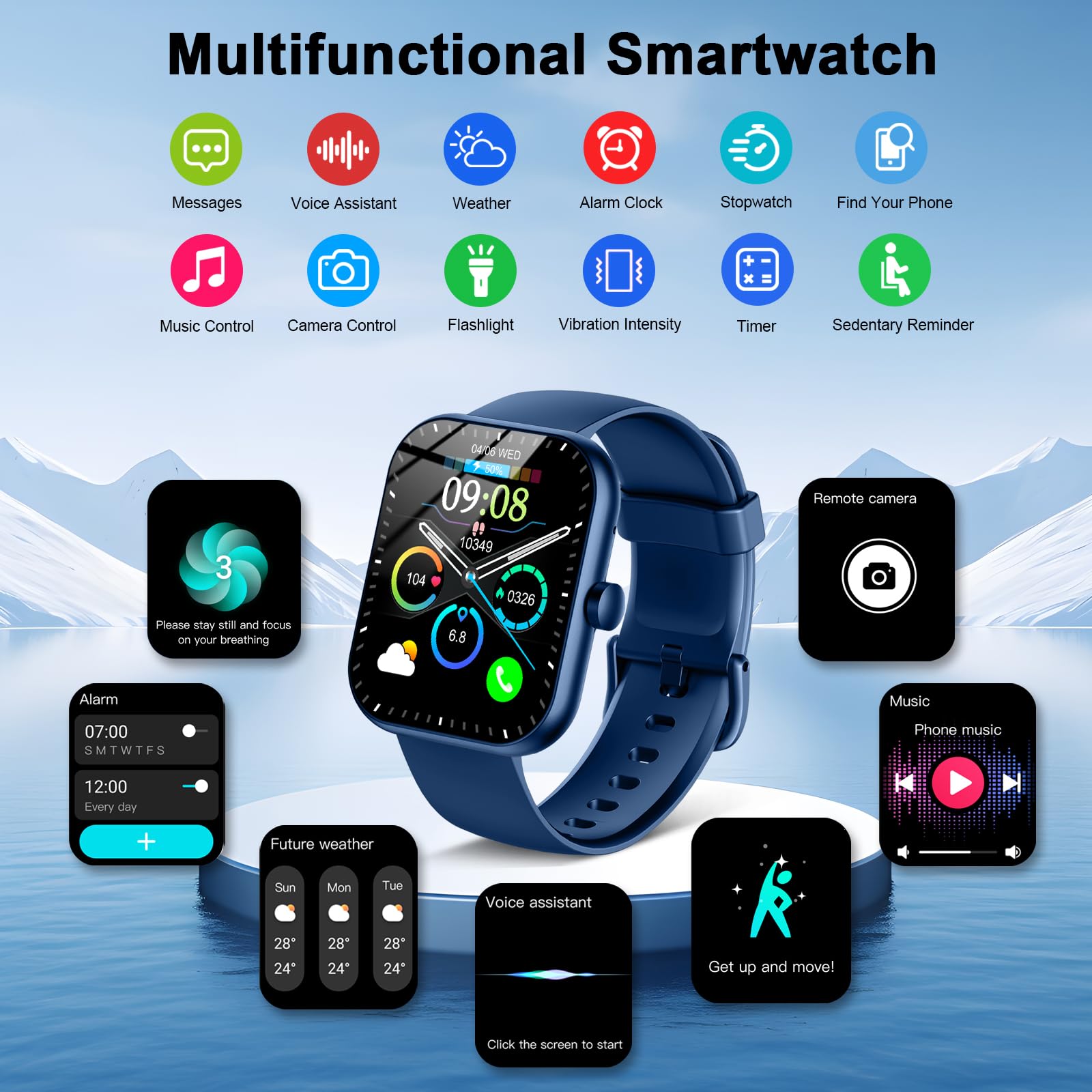 Foto 3 pulgar | Reloj Inteligente Motast 2025 1.96 Pulgadas HD Fitness 110+ Sport IP68 - Venta Internacional