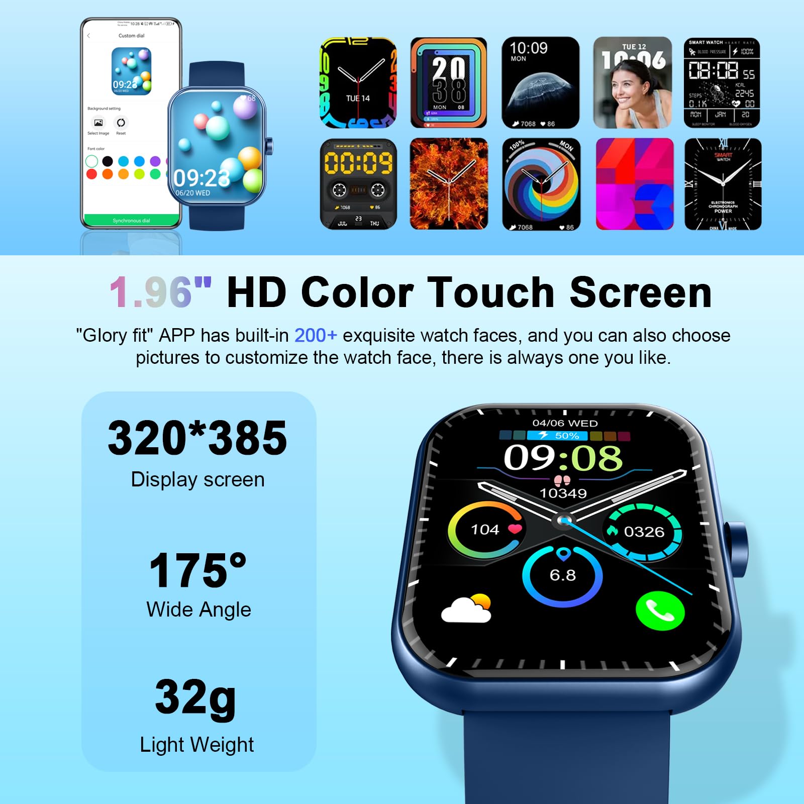 Foto 4 pulgar | Reloj Inteligente Motast 2025 1.96 Pulgadas HD Fitness 110+ Sport IP68 - Venta Internacional