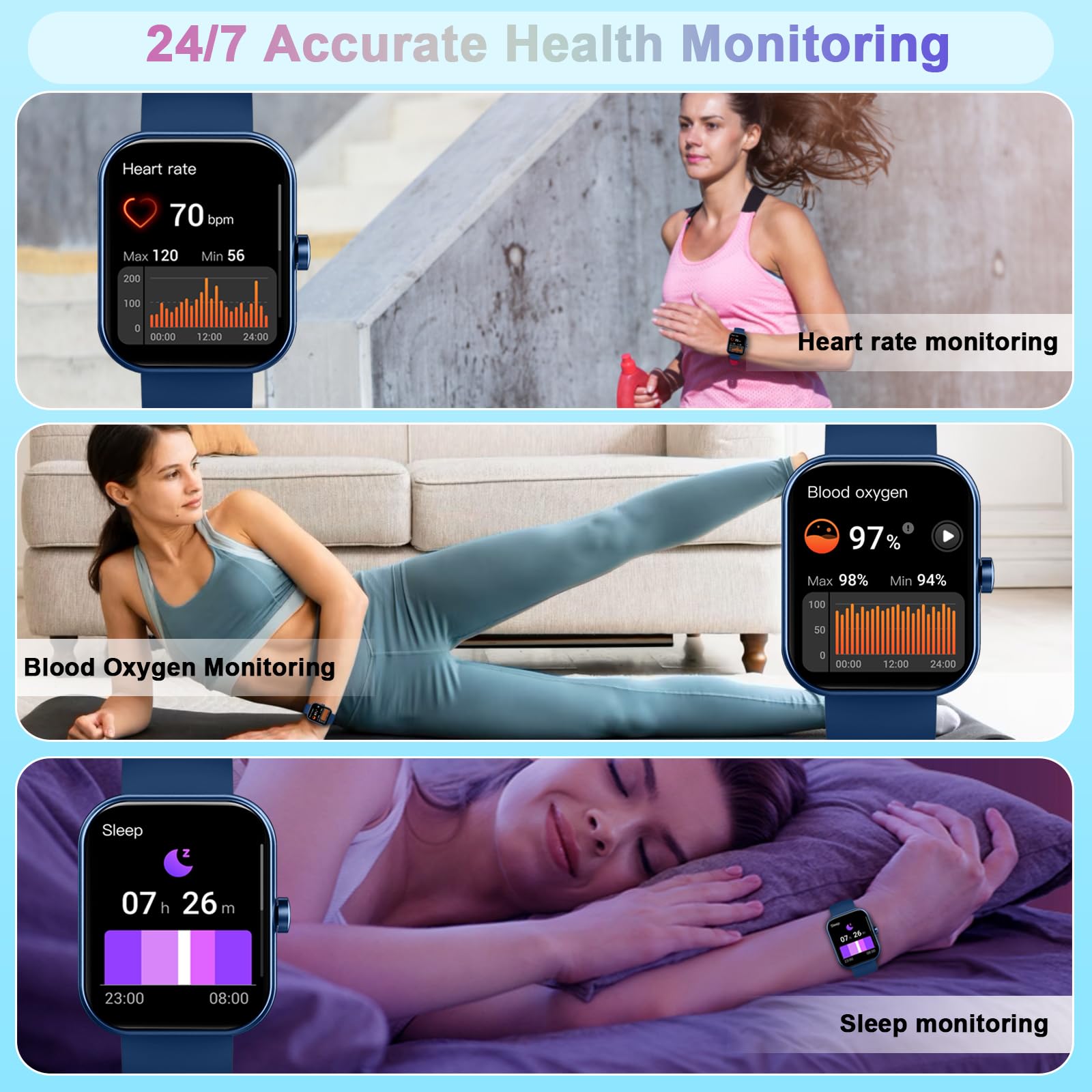 Foto 5 pulgar | Reloj Inteligente Motast 2025 1.96 Pulgadas HD Fitness 110+ Sport IP68 - Venta Internacional