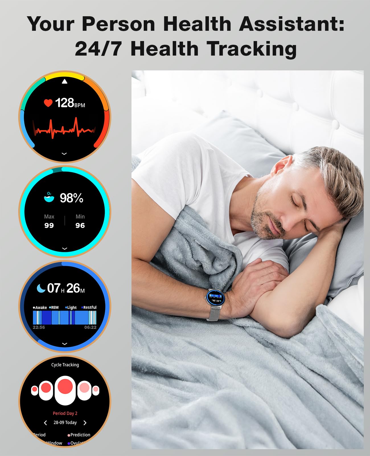Foto 5 pulgar | Smartwatch Cardíaca Amoled Souyie 1,43 Pulgadas Ip67 - Venta Internacional