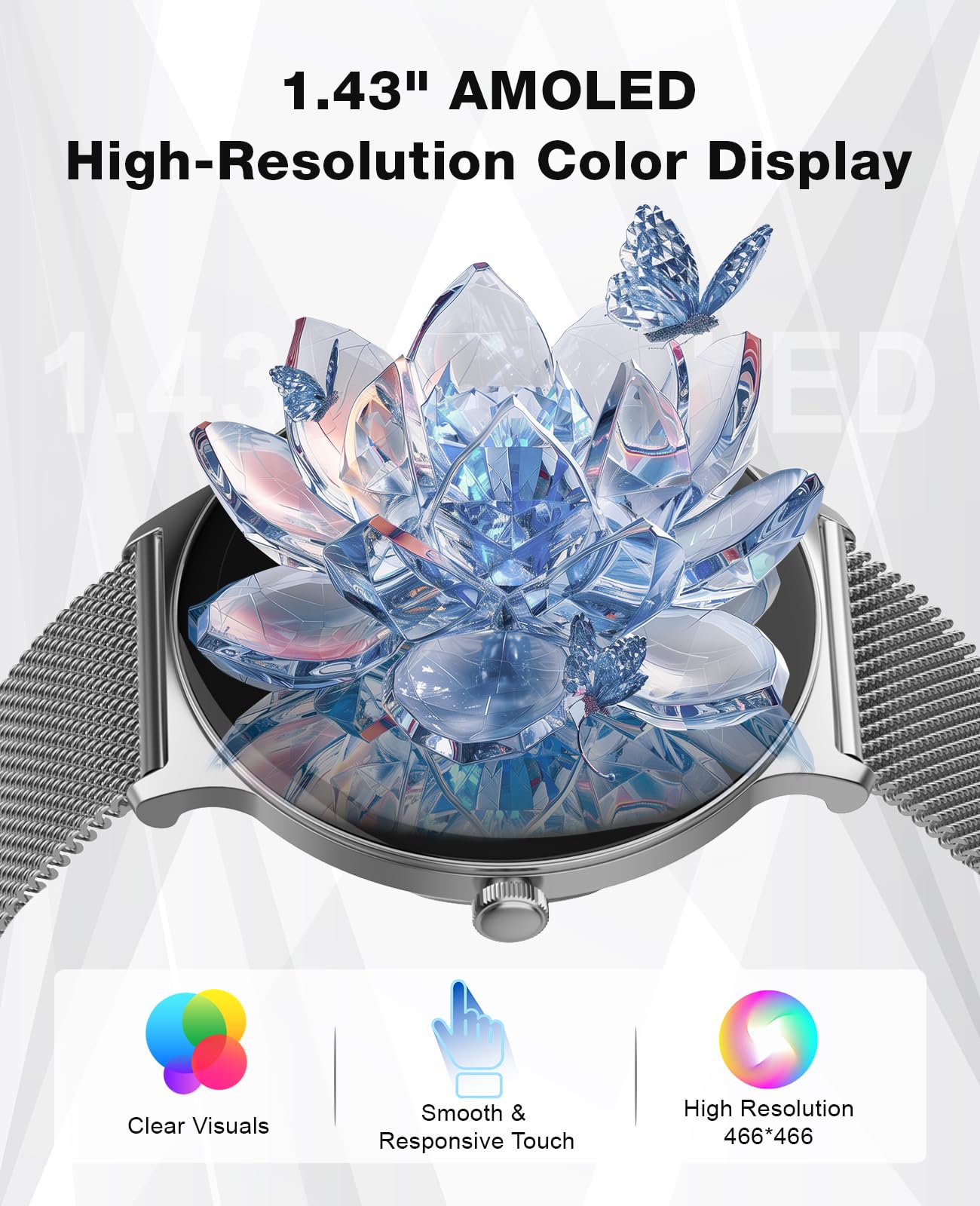 Foto 6 pulgar | Smartwatch Cardíaca Amoled Souyie 1,43 Pulgadas Ip67 - Venta Internacional