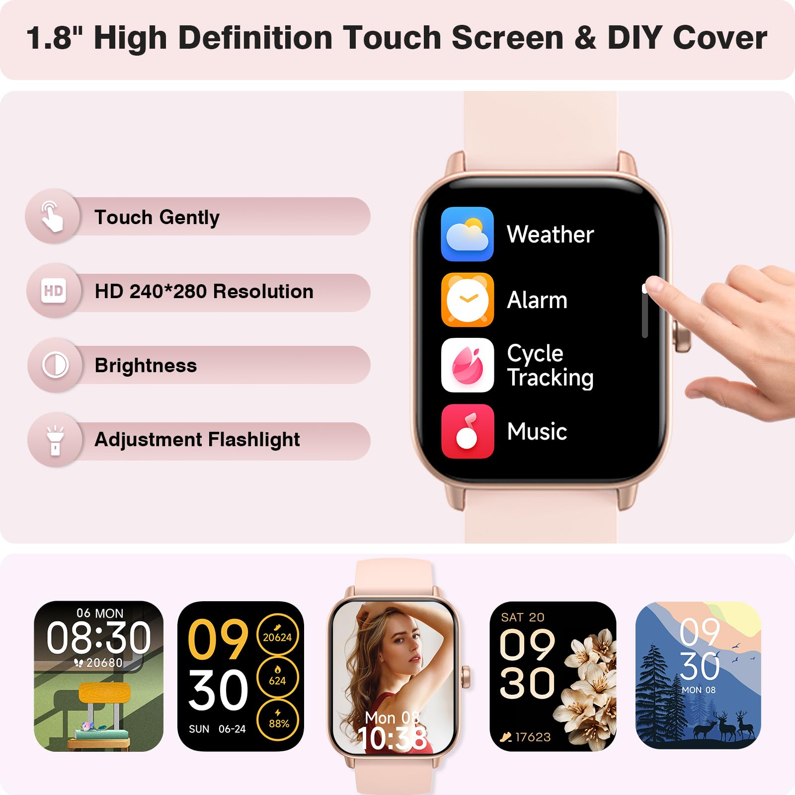 Foto 6 pulgar | Smartwatch Aeac 1,8 Pulgadas con Alexa iPhone y Android Ip68 - Venta Internacional