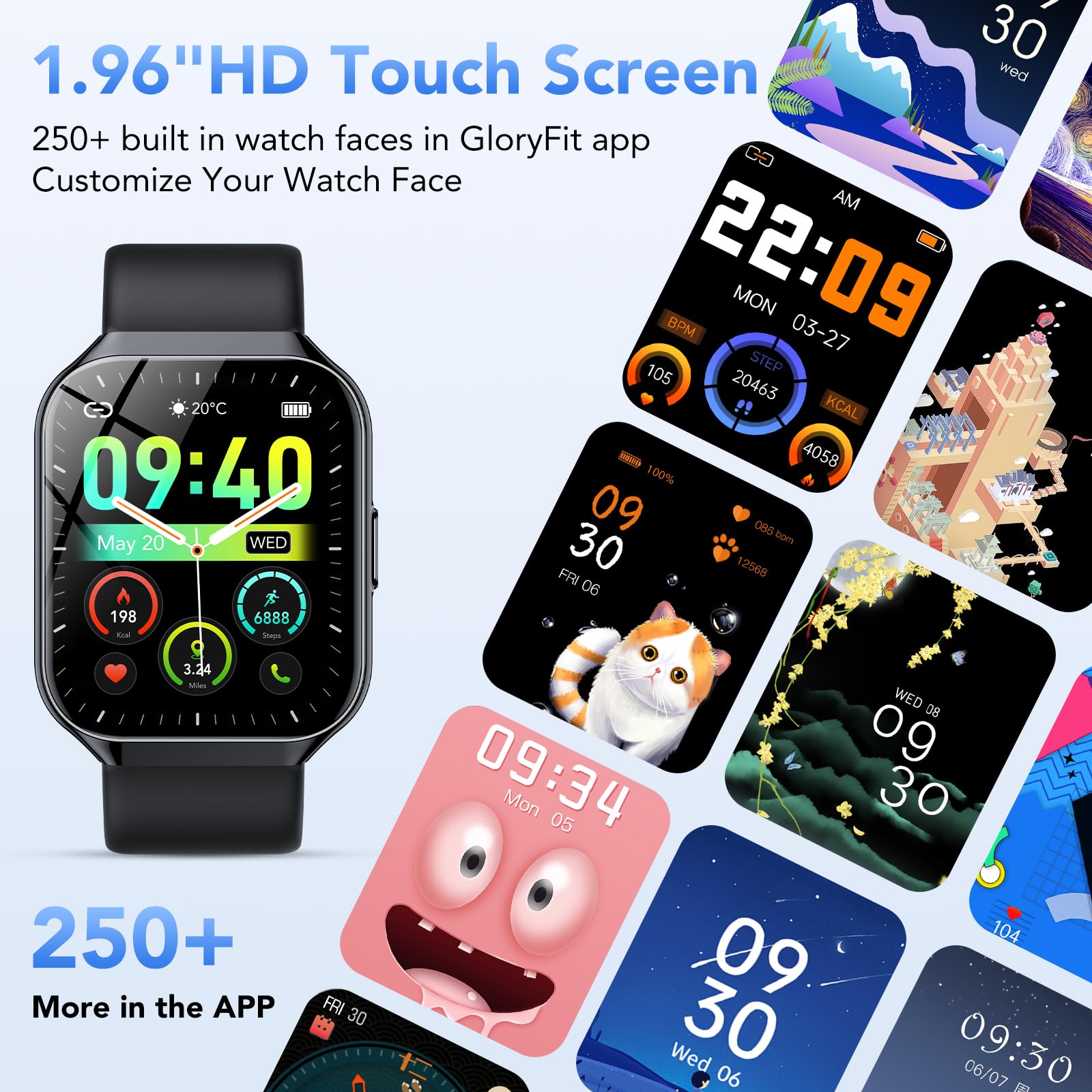 Foto 5 pulgar | Smartwatch Cascho P98 1.96 Pulgadas Ip68 a Prueba de Agua - Venta Internacional