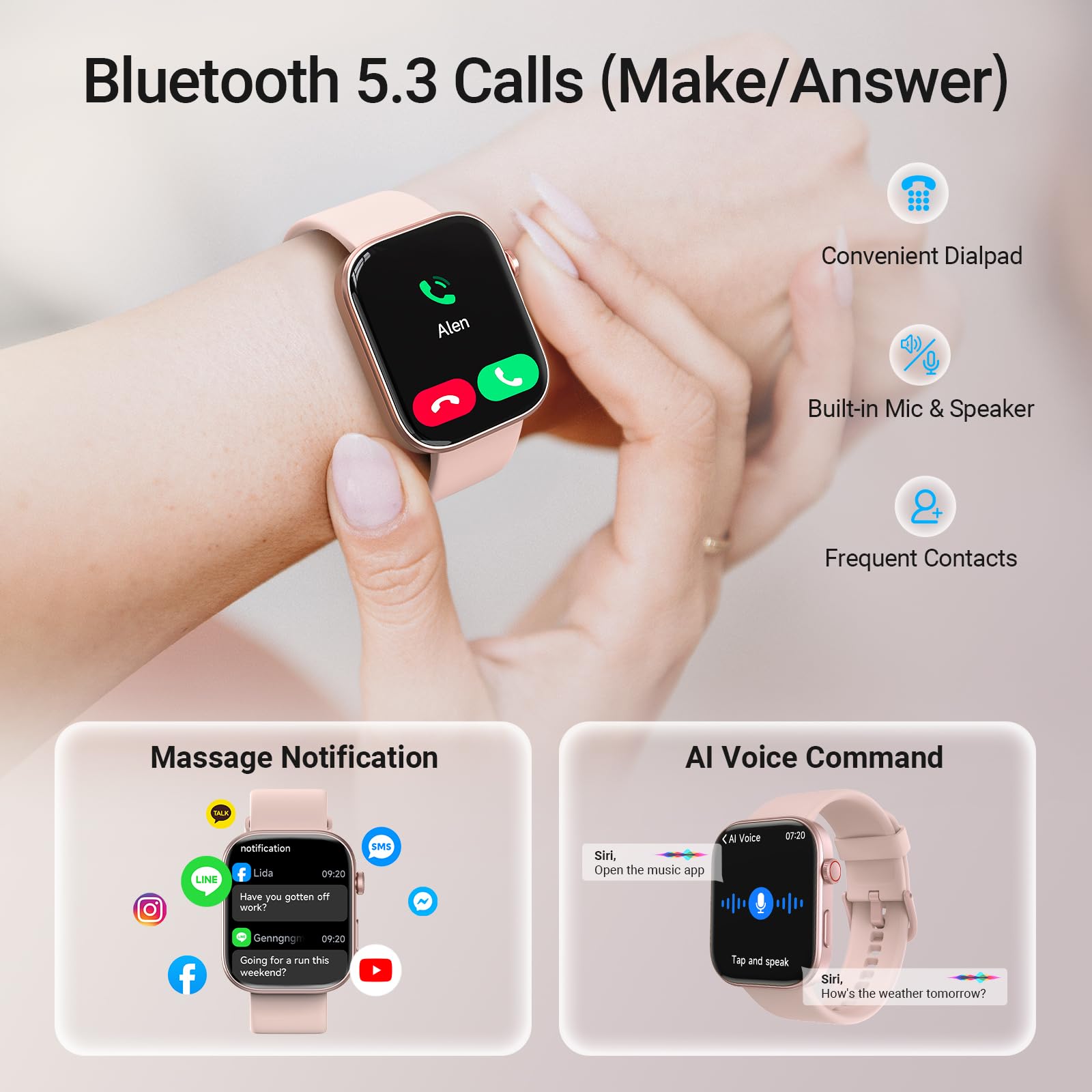 Foto 5 pulgar | Smartwatch Fitpolo con Pantalla Amoled de 1.99 Pulgadas para Mujer- Venta Internacional