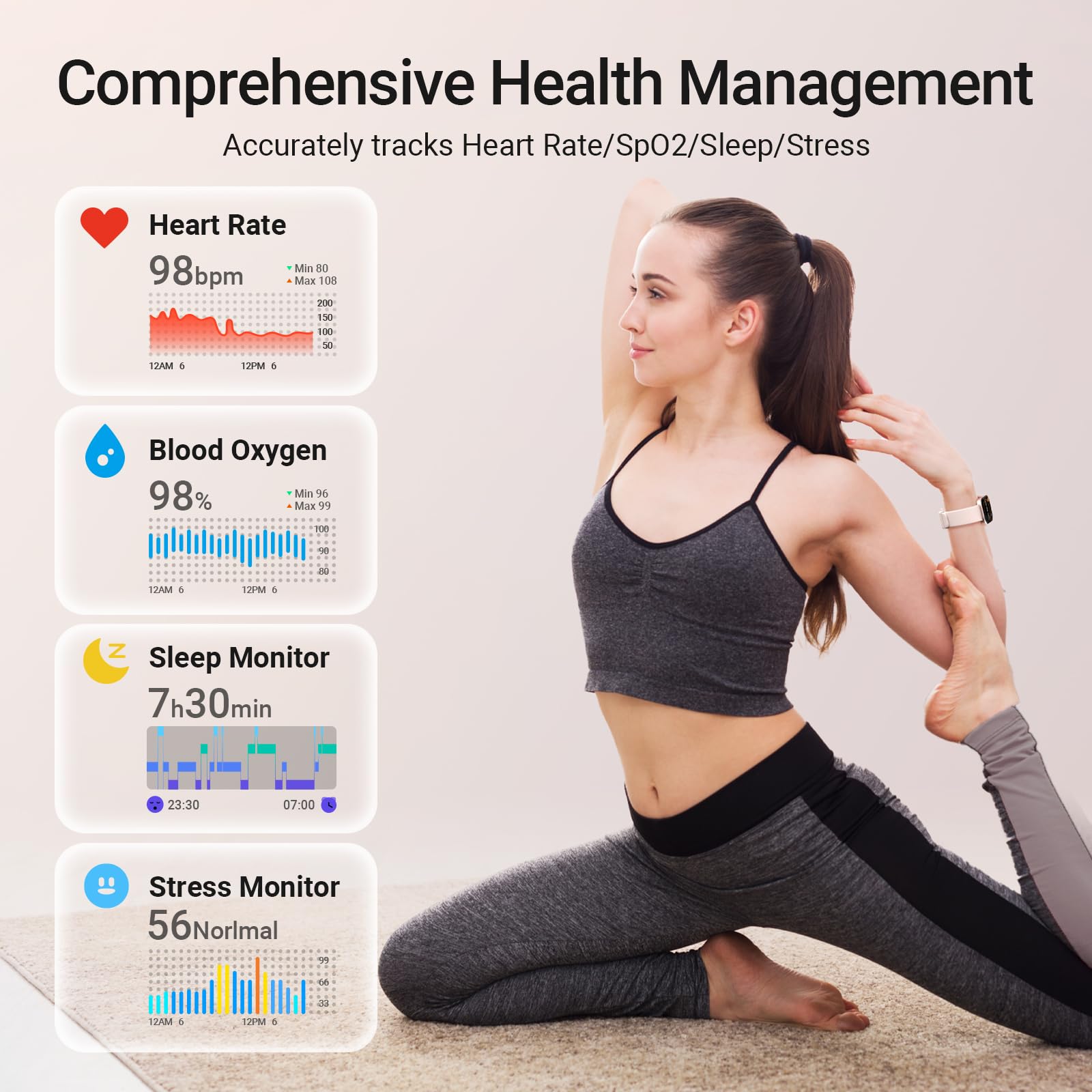 Foto 6 pulgar | Smartwatch Fitpolo con Pantalla Amoled de 1.99 Pulgadas para Mujer- Venta Internacional