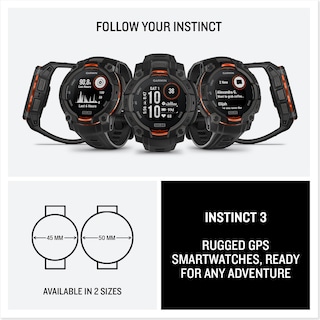 Foto 7 | Reloj Inteligente Garmin Instinct 3 Con Pantalla De 45 Mm Con Carga Solar - Venta Internacional.