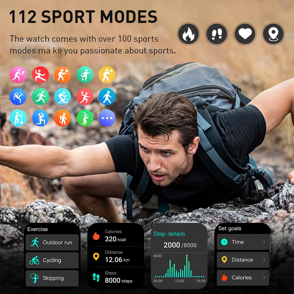 Foto 6 pulgar | Reloj Inteligente Motast 2025 Fitness 110+ Modos Deportivos Ip68- Venta Internacional