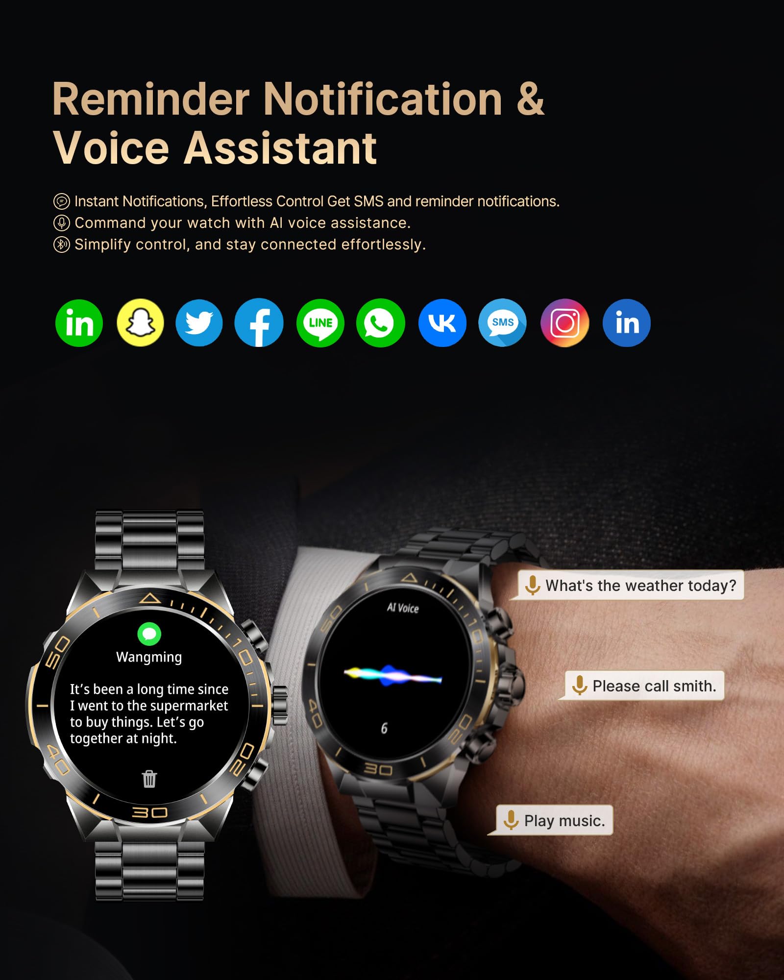 Foto 3 | Reloj Inteligente Souyie Sm-7 para Hombre - Venta Internacional