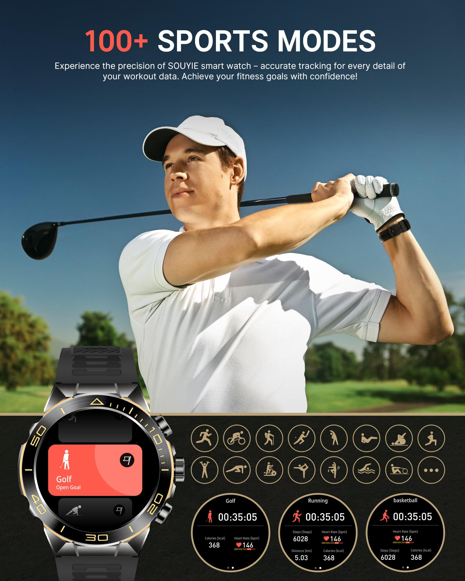 Foto 6 pulgar | Reloj Inteligente Souyie Sm-7 para Hombre - Venta Internacional