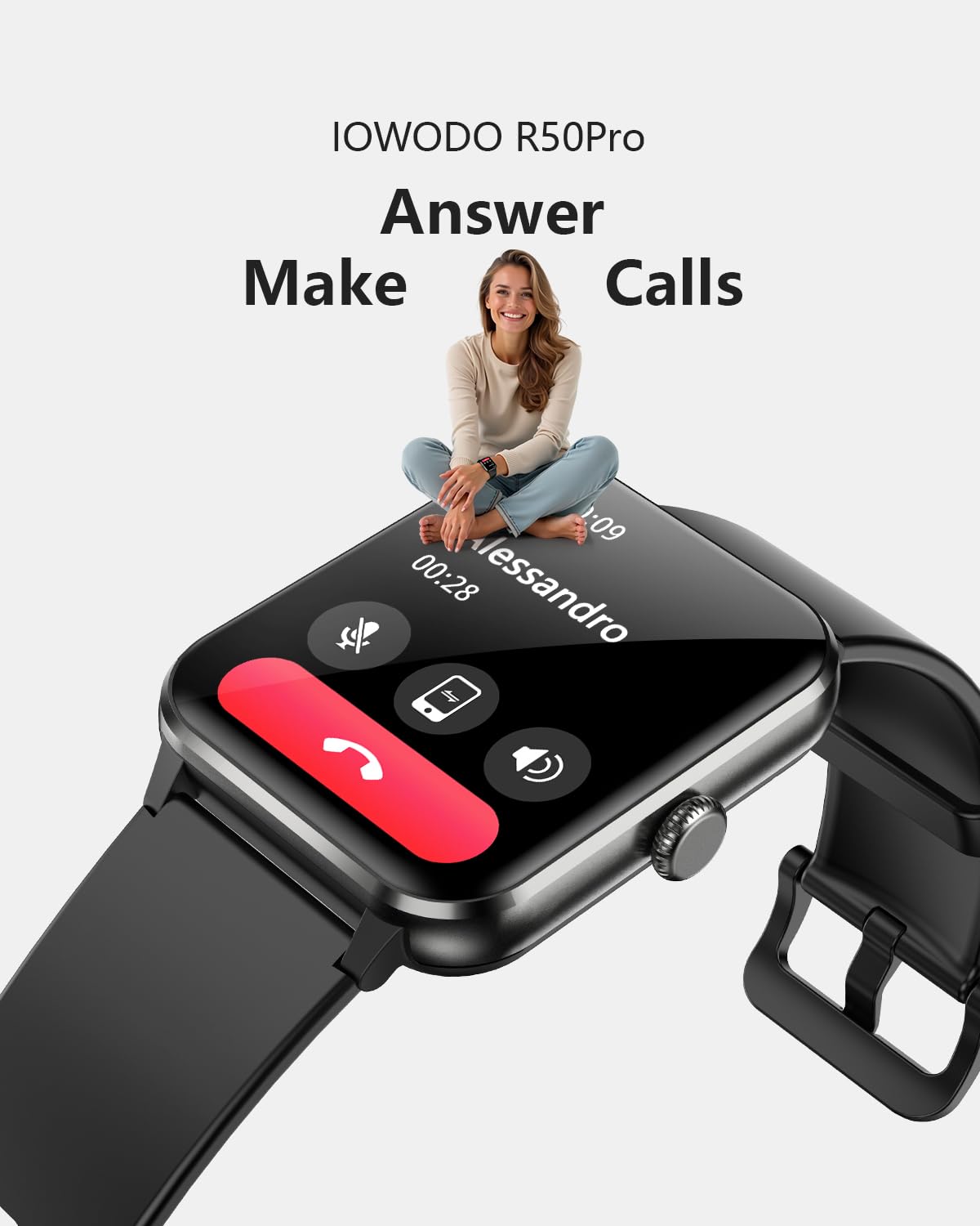 Foto 3 pulgar | Reloj Inteligente Iowodo con Pantalla Hd de 1,85 Pulgadas - Venta Internacional