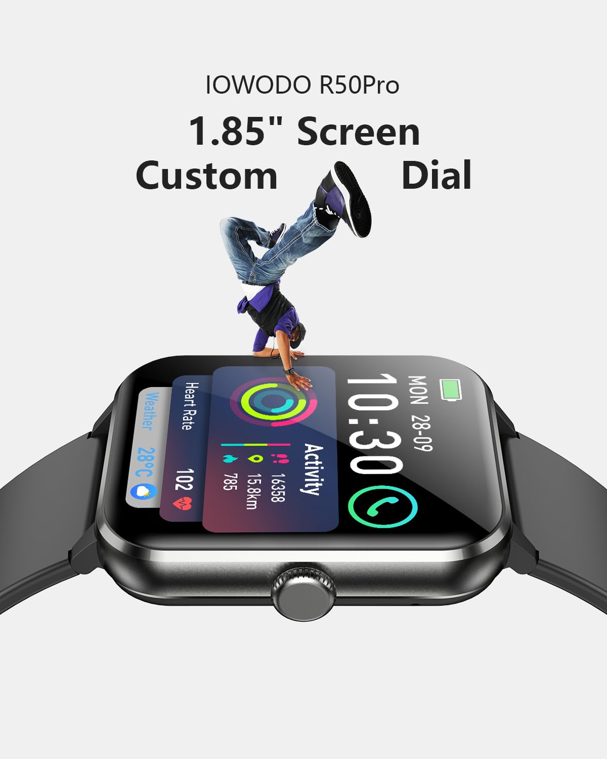 Foto 4 pulgar | Reloj Inteligente Iowodo con Pantalla Hd de 1,85 Pulgadas - Venta Internacional