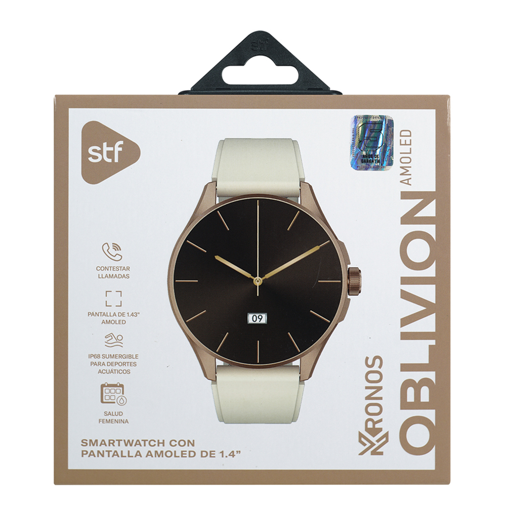 Foto 7 pulgar | Smartwatch Stf Kronos Oblivion Amoled 1.43'' Ip68  Beige