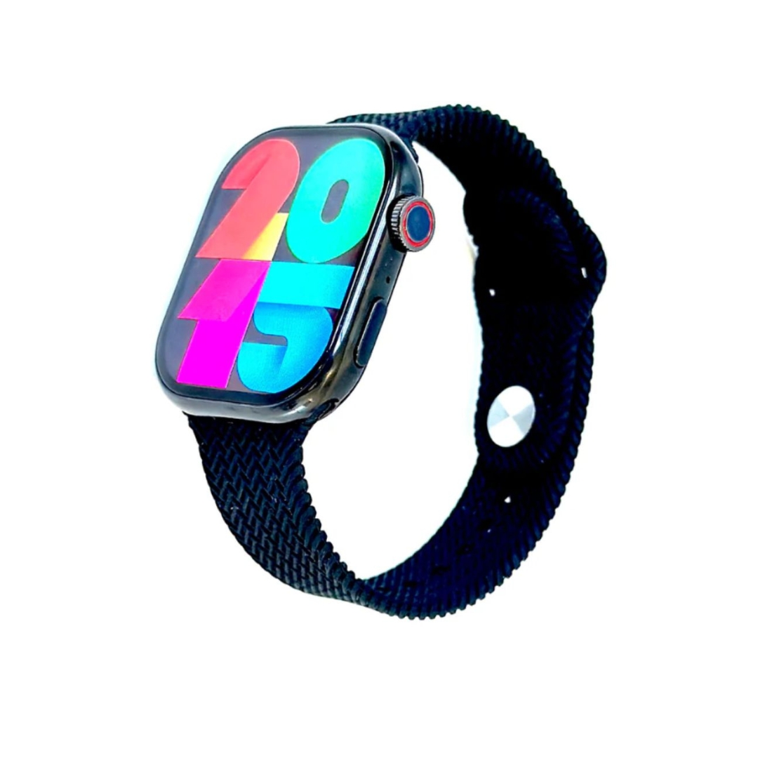 Foto 4 pulgar | Smartwatch JW9 Negro con 2 Audífonos Lelisu Rosa y Azul
