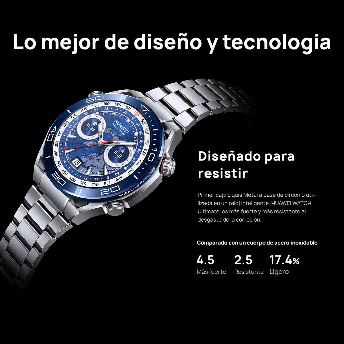 Foto 3 pulgar | Huawei Watch Ultimate Plata