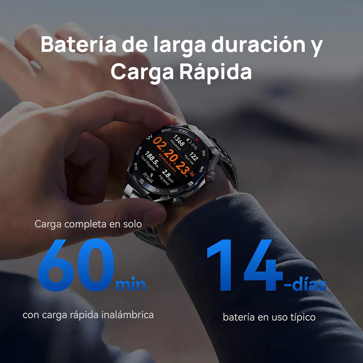 Foto 4 pulgar | Huawei Watch Ultimate Plata