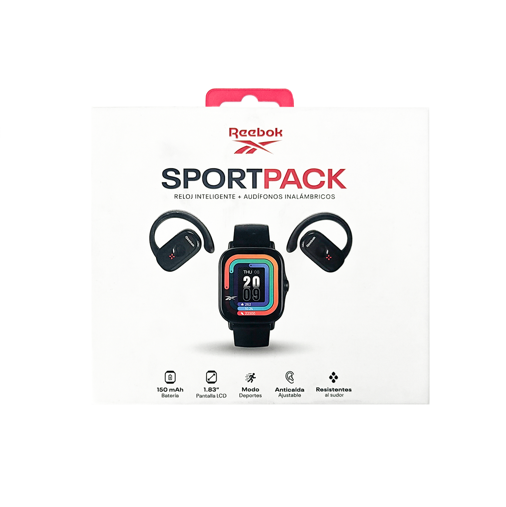 Foto 3 pulgar | Smartwatch Reebok  Running con Audifonos Negros