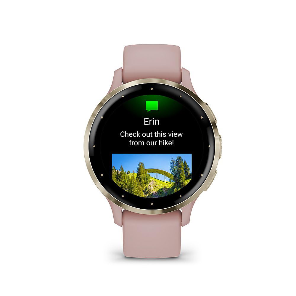 Foto 4 pulgar | Bisel De Acero Dorado Smartwatch Garmin Venu 3s De 41 Mm Con Funda De Color Marfil - Venta Internacional.