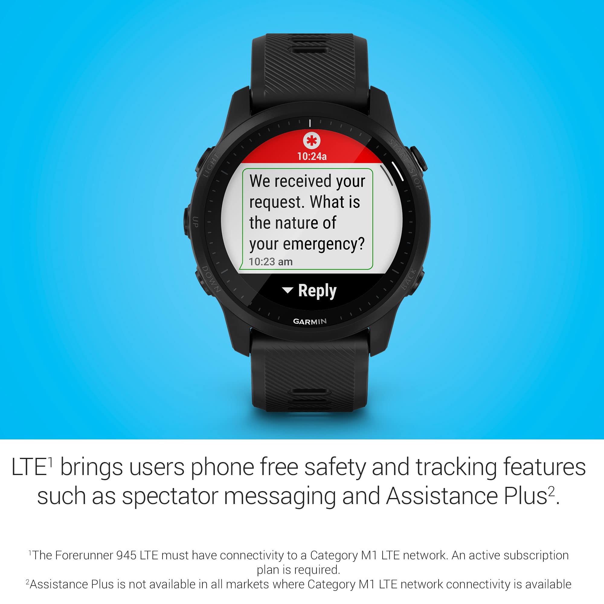 Foto 5 pulgar | Reloj Inteligente Garmin Forerunner 945 Lte Gps Running Negro - Venta Internacional
