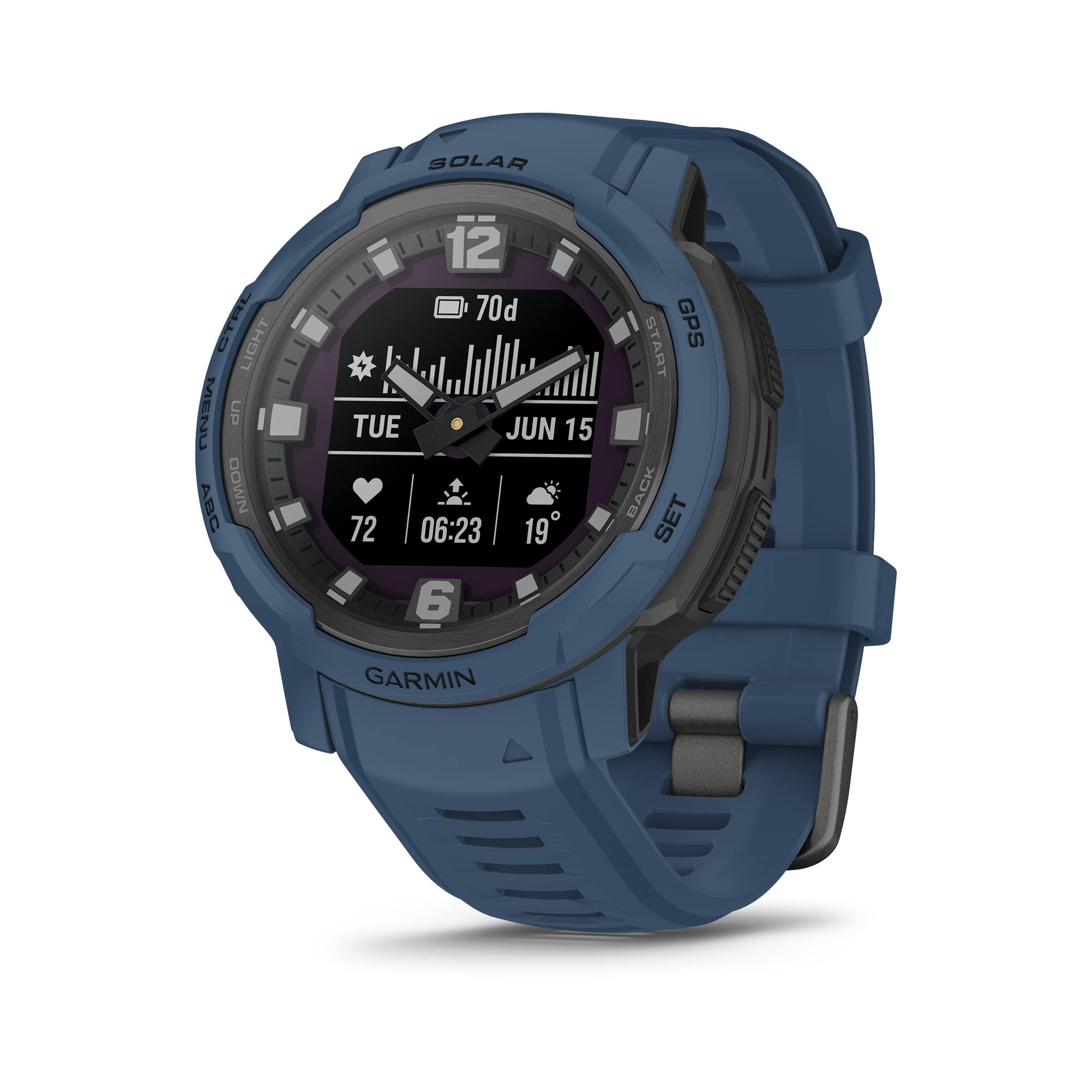 Foto 2 pulgar | Reloj Inteligente Garmin Instinct Crossover Solar Tidal Azul - Venta Internacional