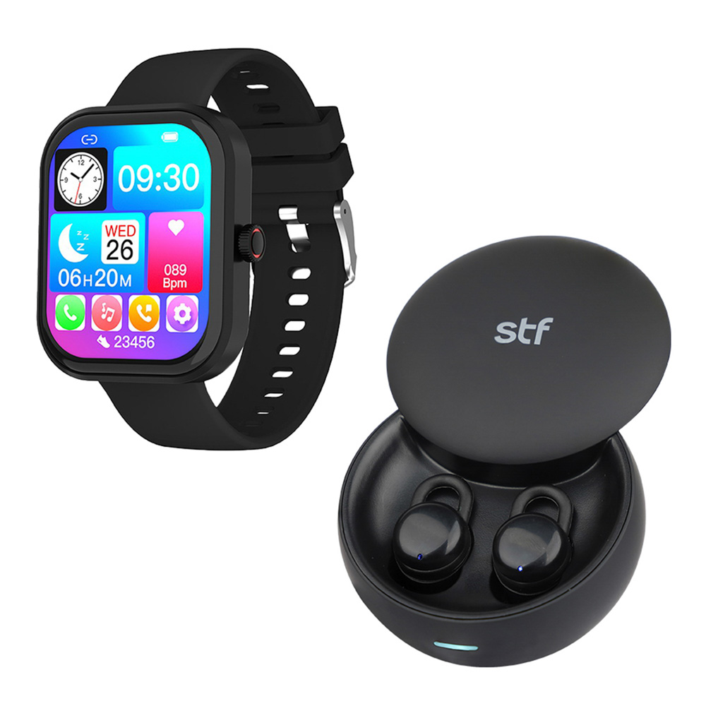 Foto 2 | Smartwatch + Audífonos Inalámbricos Kronos