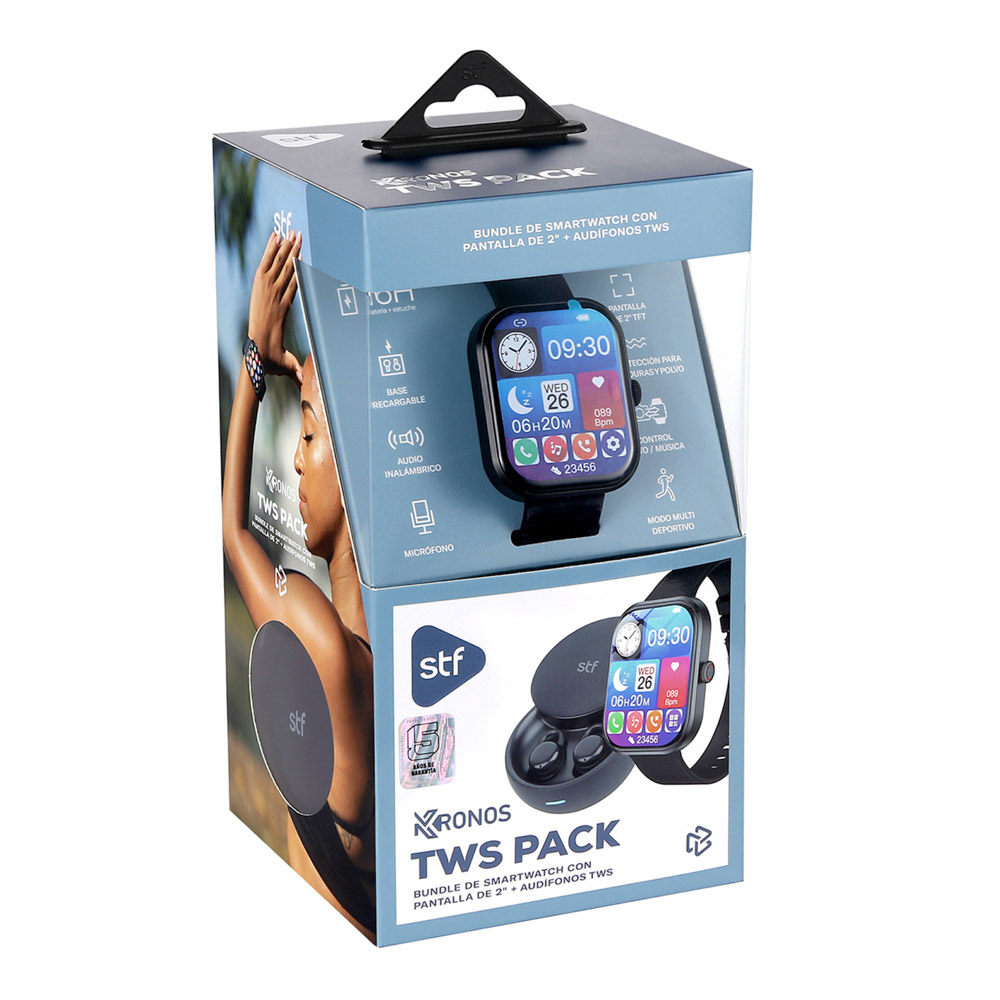 Foto 9 pulgar | Smartwatch + Audífonos Inalámbricos Kronos