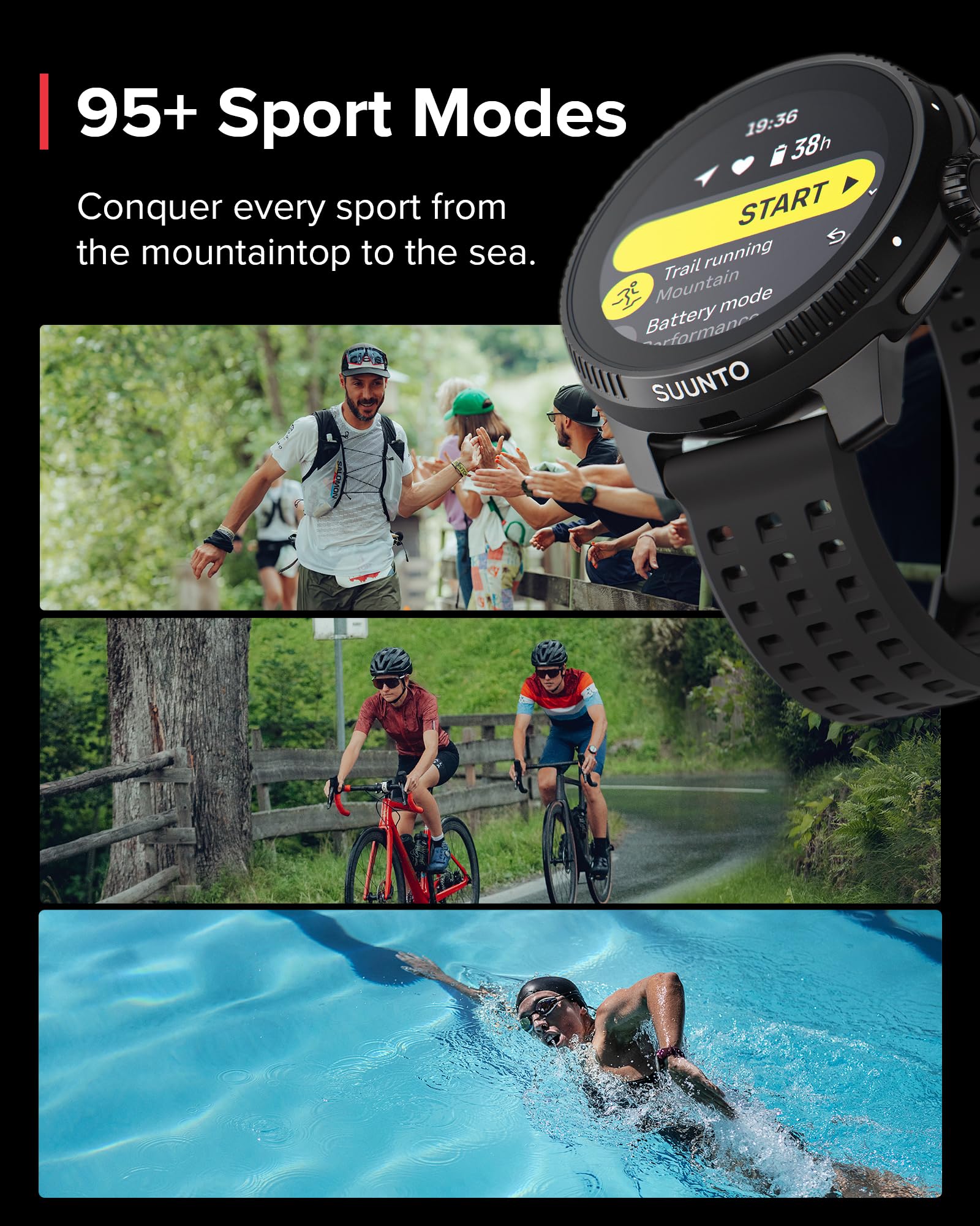 Foto 5 pulgar | Reloj Deportivo Gps Suunto Race Con Batería De 26 Días De Duración, Color Negro - Venta Internacional.