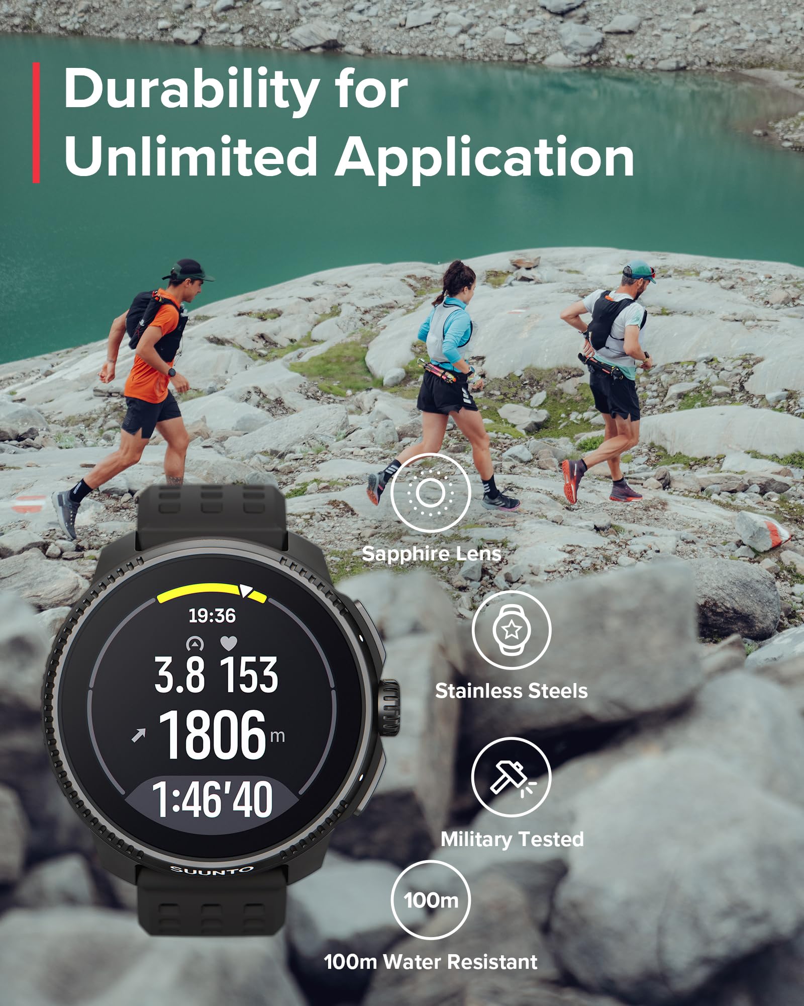 Foto 7 pulgar | Reloj Deportivo Gps Suunto Race Con Batería De 26 Días De Duración, Color Negro - Venta Internacional.