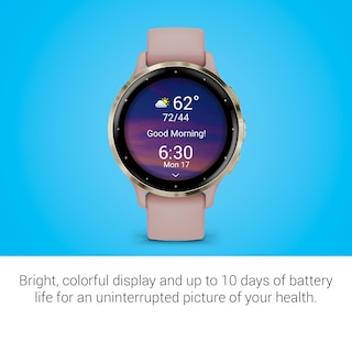 Foto 3 | Reloj Inteligente Garmin Venu 3s De Acero Inoxidable Dorado Suave De 41 Mm - Venta Internacional.