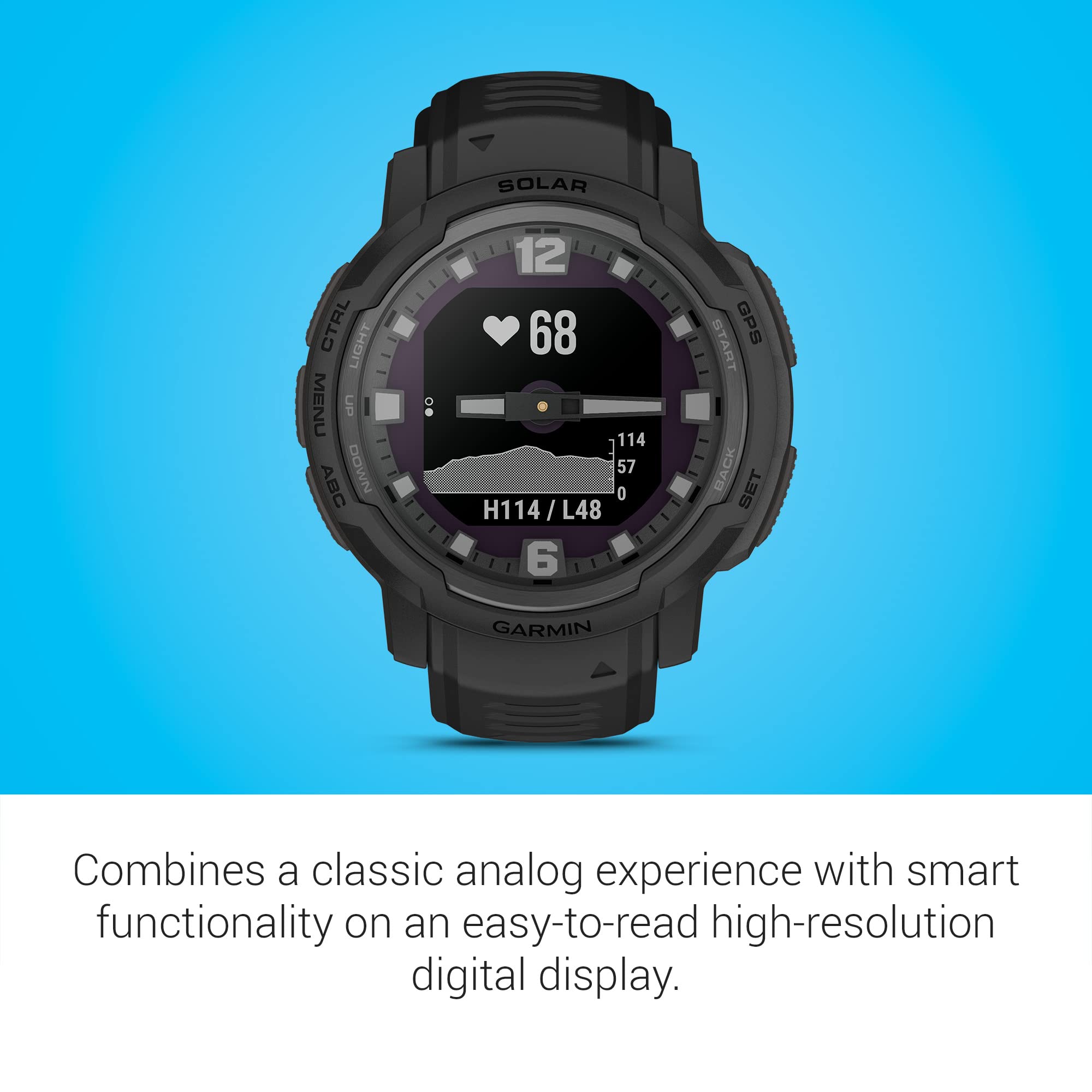Foto 4 pulgar | Reloj Inteligente Garmin Instinct Crossover Solar Tactical Edition - Venta Internacional.