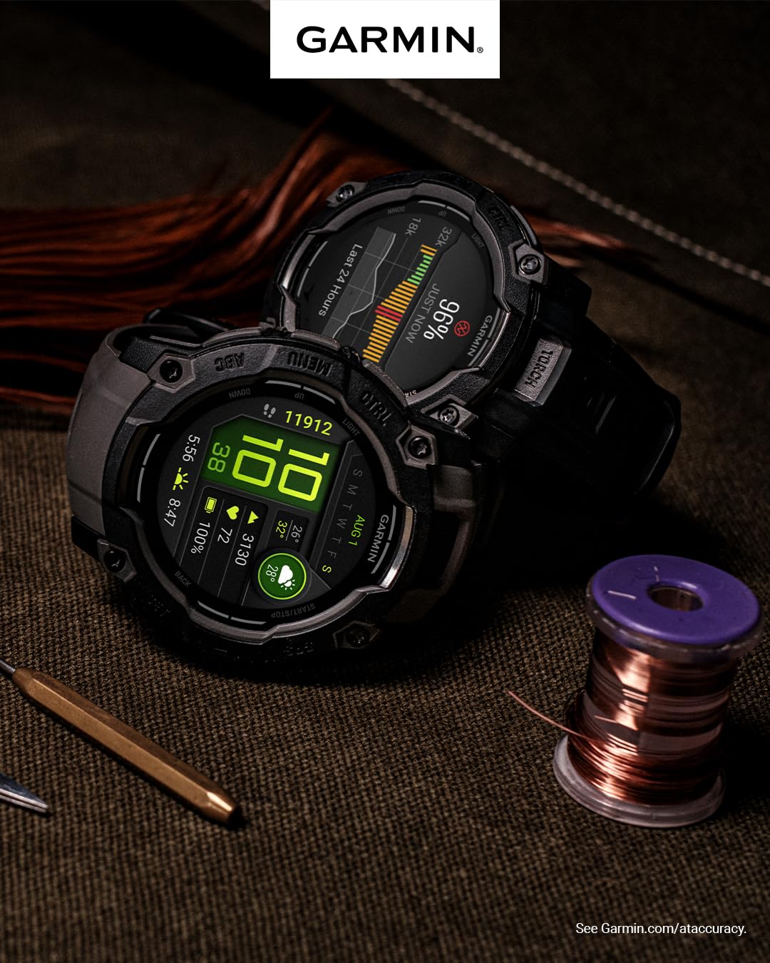 Foto 5 pulgar | Reloj Inteligente Garmin Instinct 3 Con Pantalla De 45 Mm Con Carga Solar - Venta Internacional.