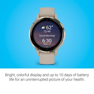 Foto 3 | Reloj Inteligente Garmin Venu 3s Soft Gold Con Carcasa Gris Francés De 41 Mm - Venta Internacional.