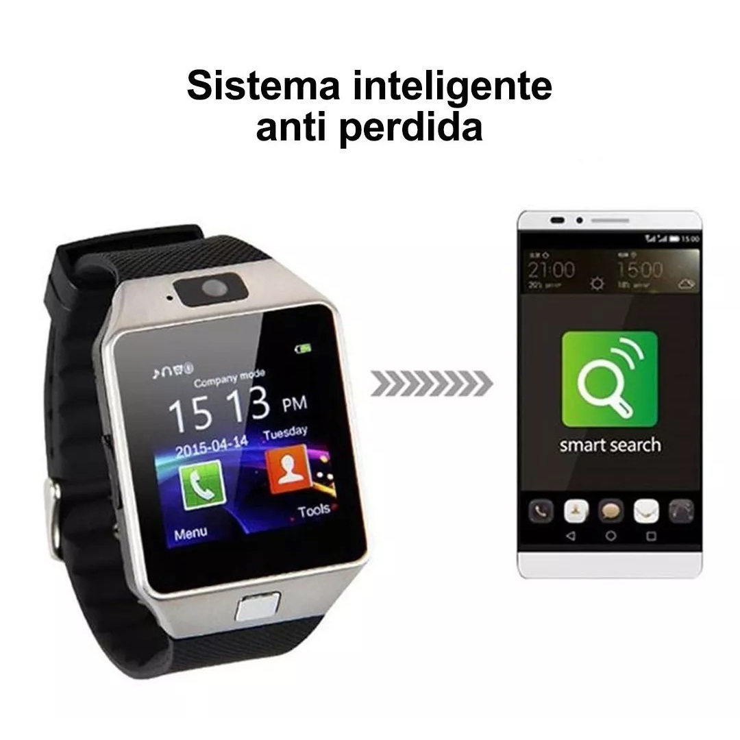 Foto 3 pulgar | Smartwatch Dz09 Cámara Bluetooth Sim Sd Blanco